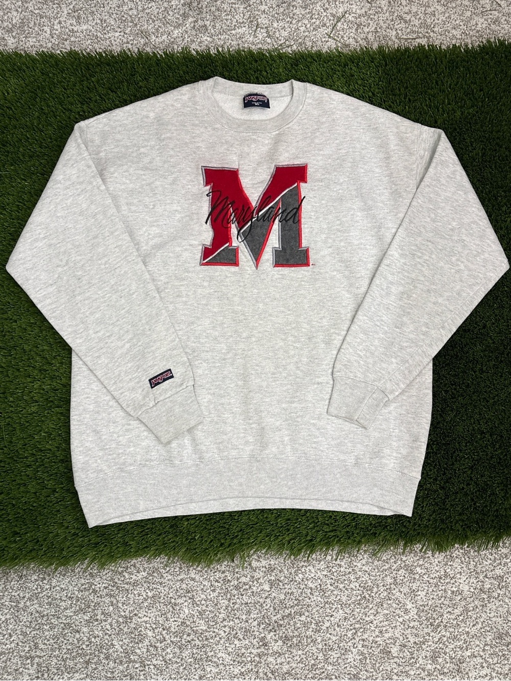 Vintage Maryland Jansport Gray Crewneck Sweatshirt